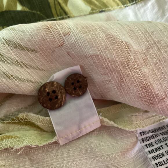 Tommy Bahama 100% Silk Shirt XL Green Palm Tropical Resortwear, Holiday Gift - Picture 9 of 9